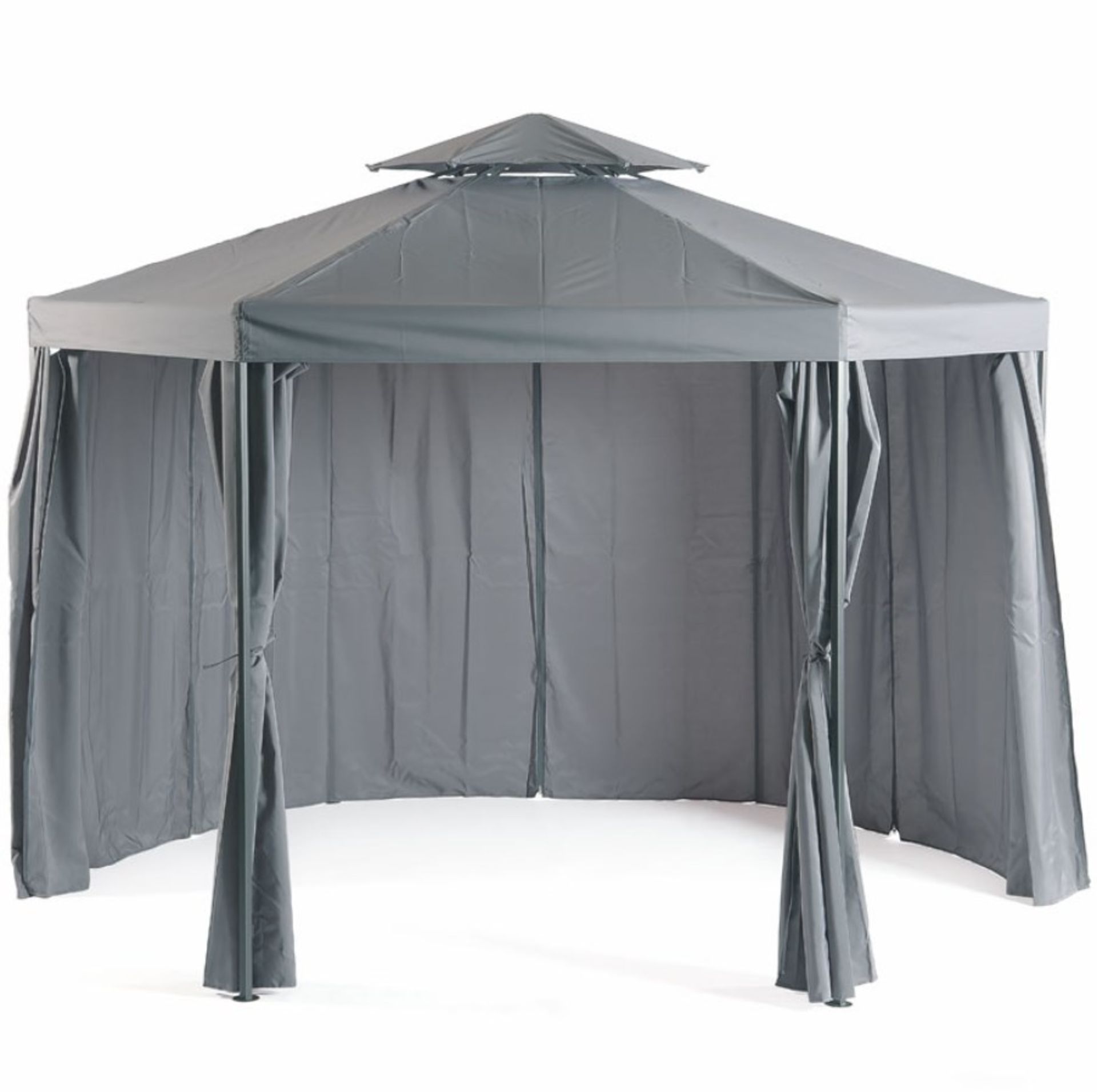 (14/P) RRP £239. 3.3m Hexagonal Gazebo Grey. Ideal For Providing Shade And Protection From The El... - Image 3 of 7
