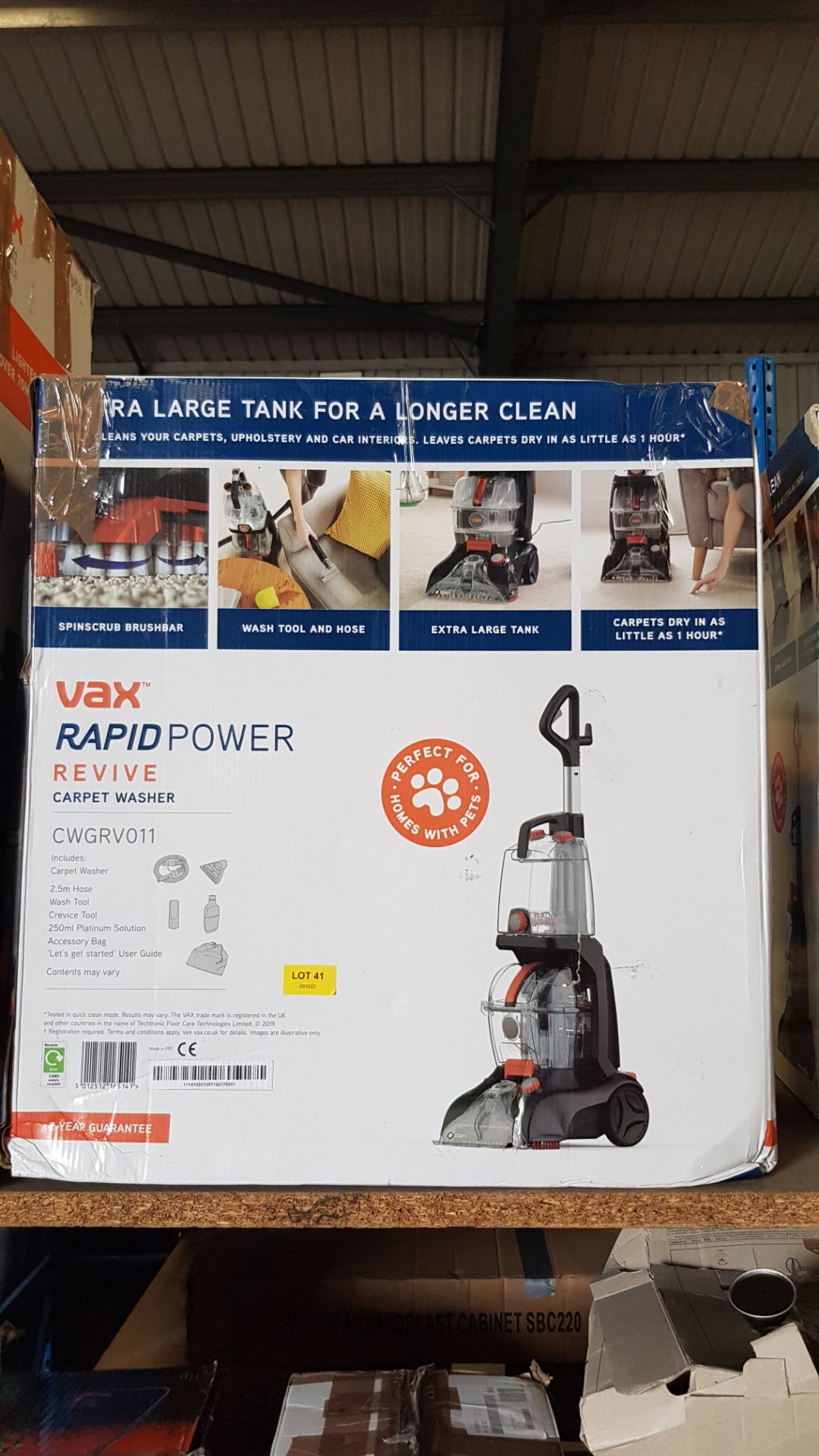 (41/2F) RRP £160. Vax Rapid Power Revive Carpet Washer (CWGRV011). Suitable For Carpets And Uphol... - Image 6 of 6
