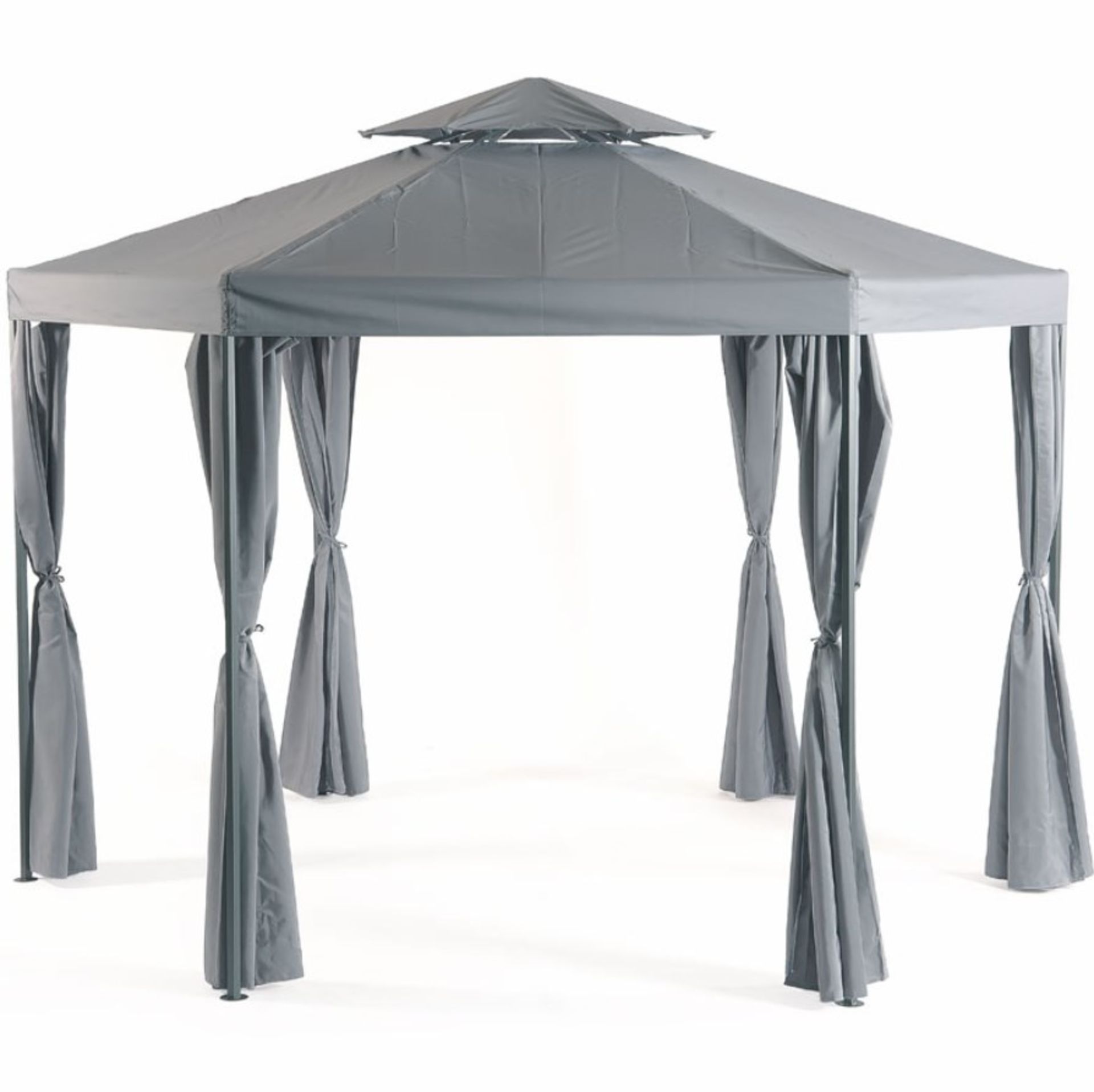 (17/5E) RRP £239. 3.3m Hexagonal Gazebo Grey. Ideal For Providing Shade And Protection From The E... - Image 2 of 7