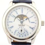 Title: Claude Meylan / Vallee De Joux Moonphase - Gentlmen's Steel Wrist WatchDescription: Brand :