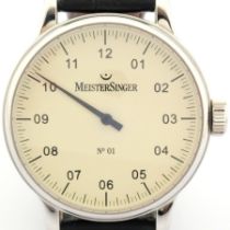 Title: Meistersinger / No 01 - Gentlmen's Steel Wrist WatchDescription: Brand : Meistersinger