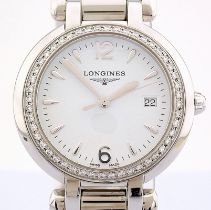 Title: Longines / Primaluna Diamonds - Lady's Steel Wrist WatchDescription: Brand : Longines Model :