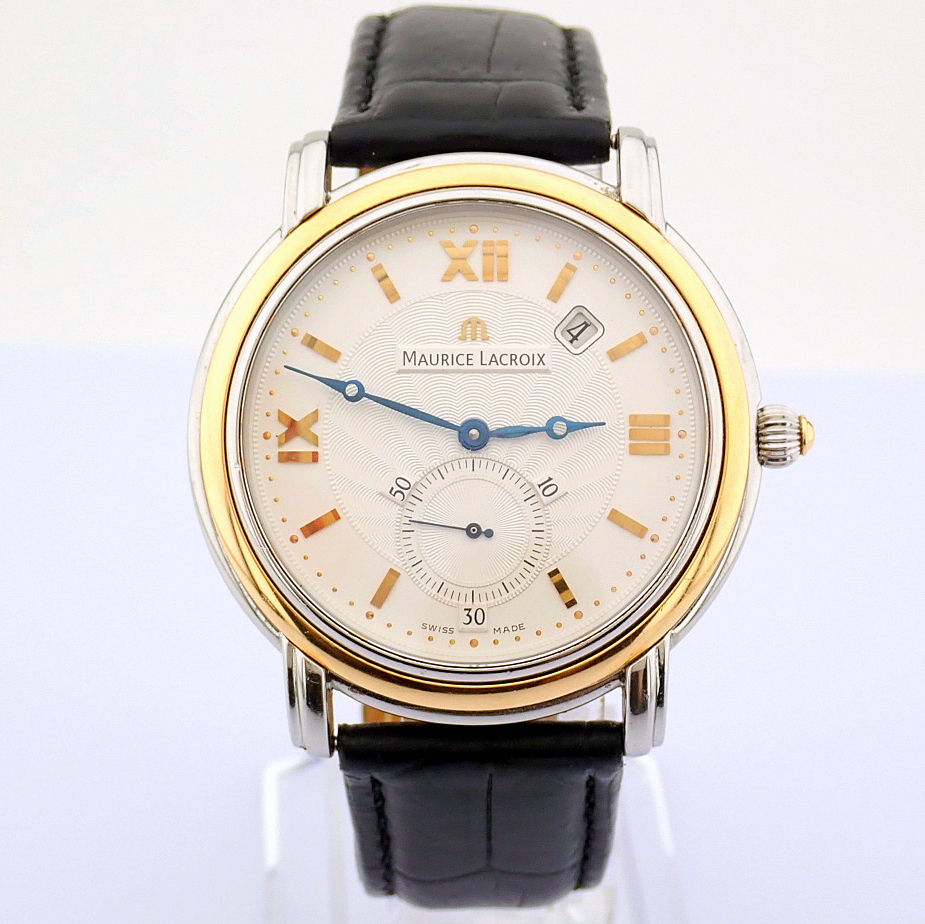 Title: Maurice Lacroix / Master Pieces MP7028 18K Gold Bezel - Gentlmen's Steel Wrist - Bild 7 aus 9