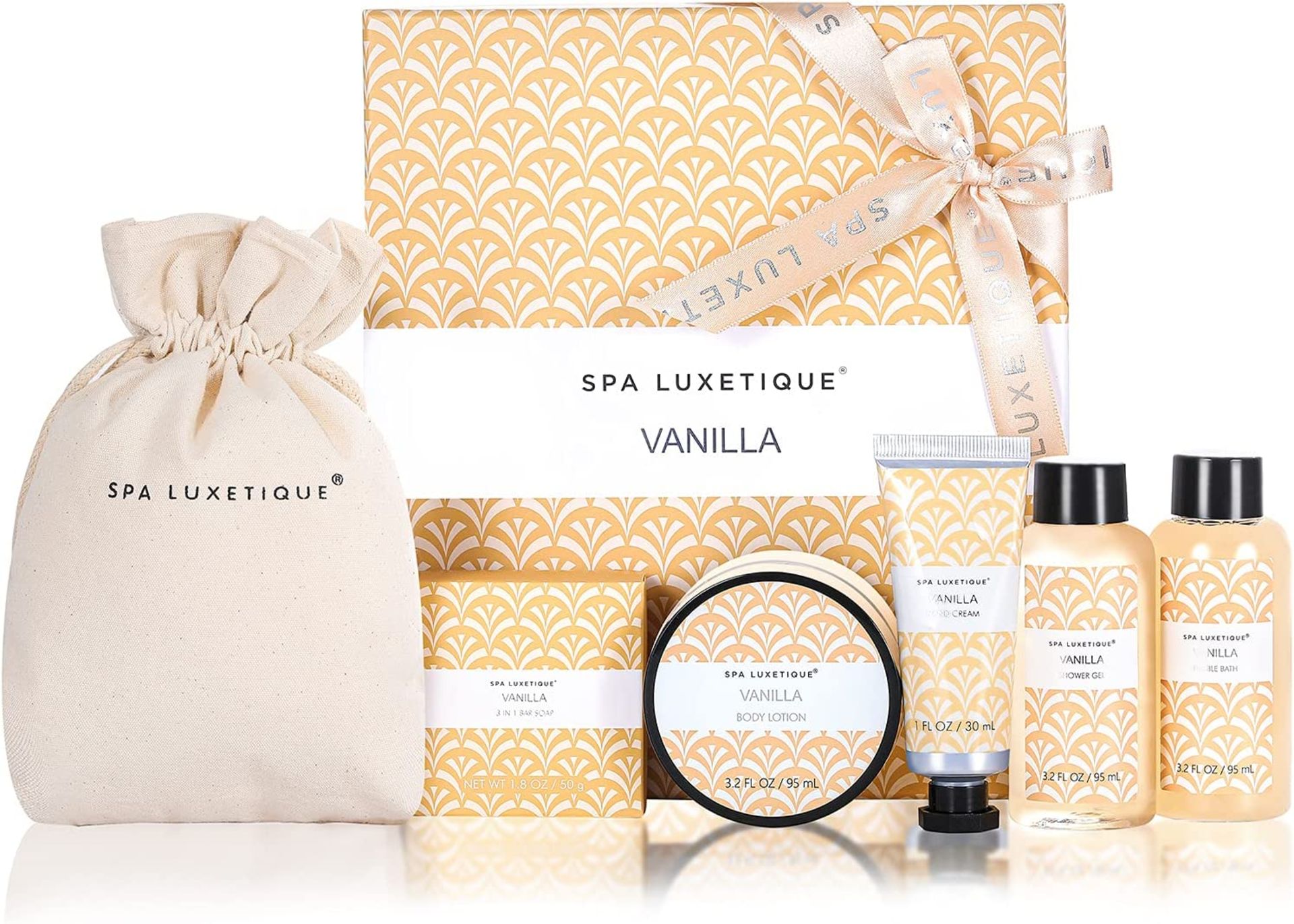 Spa Luxetique Spa Gift Set, Bath Sets for Women Gifts, 6Pcs Vanilla Bath Gift Set, Travel Gift Bo... - Image 4 of 5