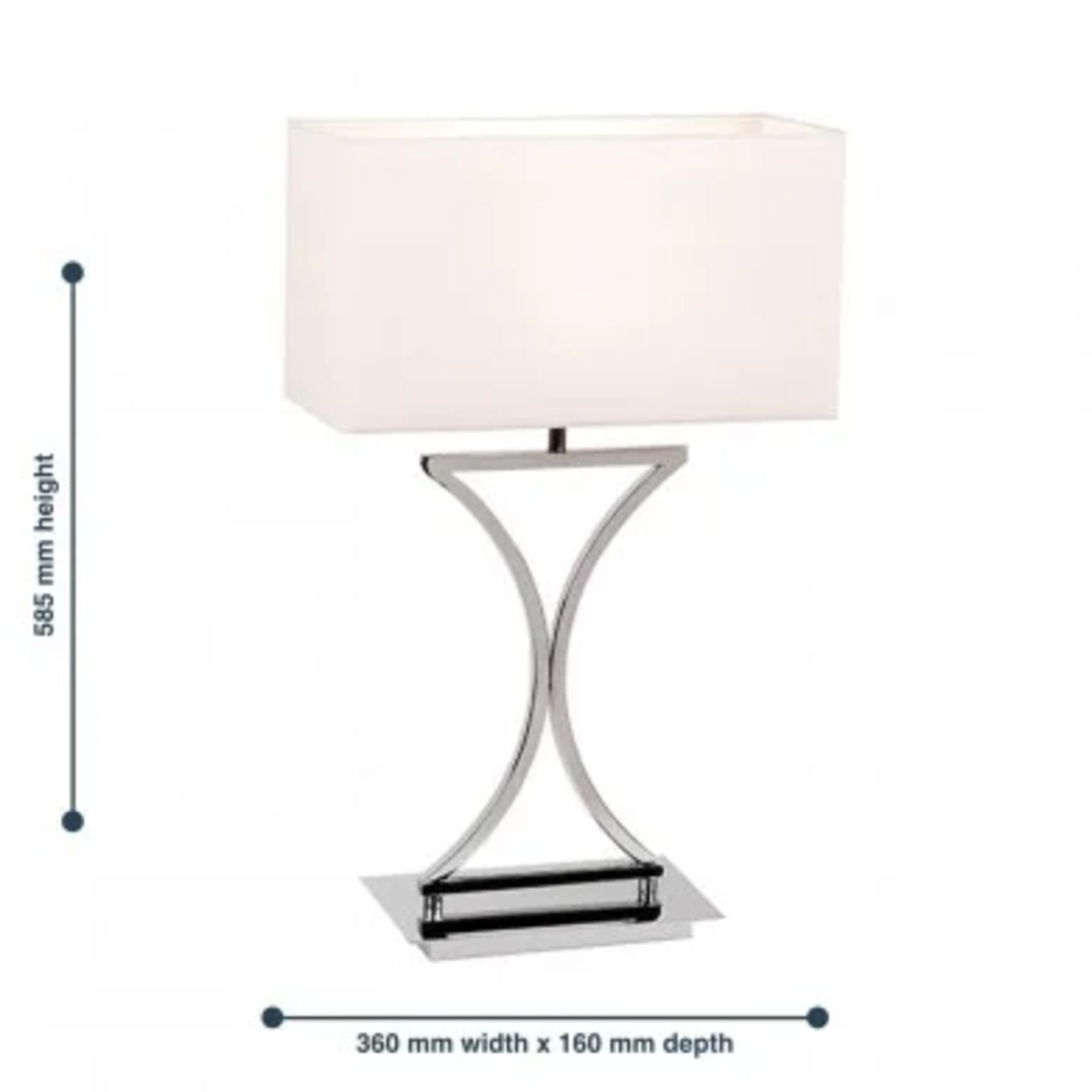 Brand New Endon Lighting Chrome Table Lamp or Bedside Lamp RRP £79.99 - Image 2 of 3