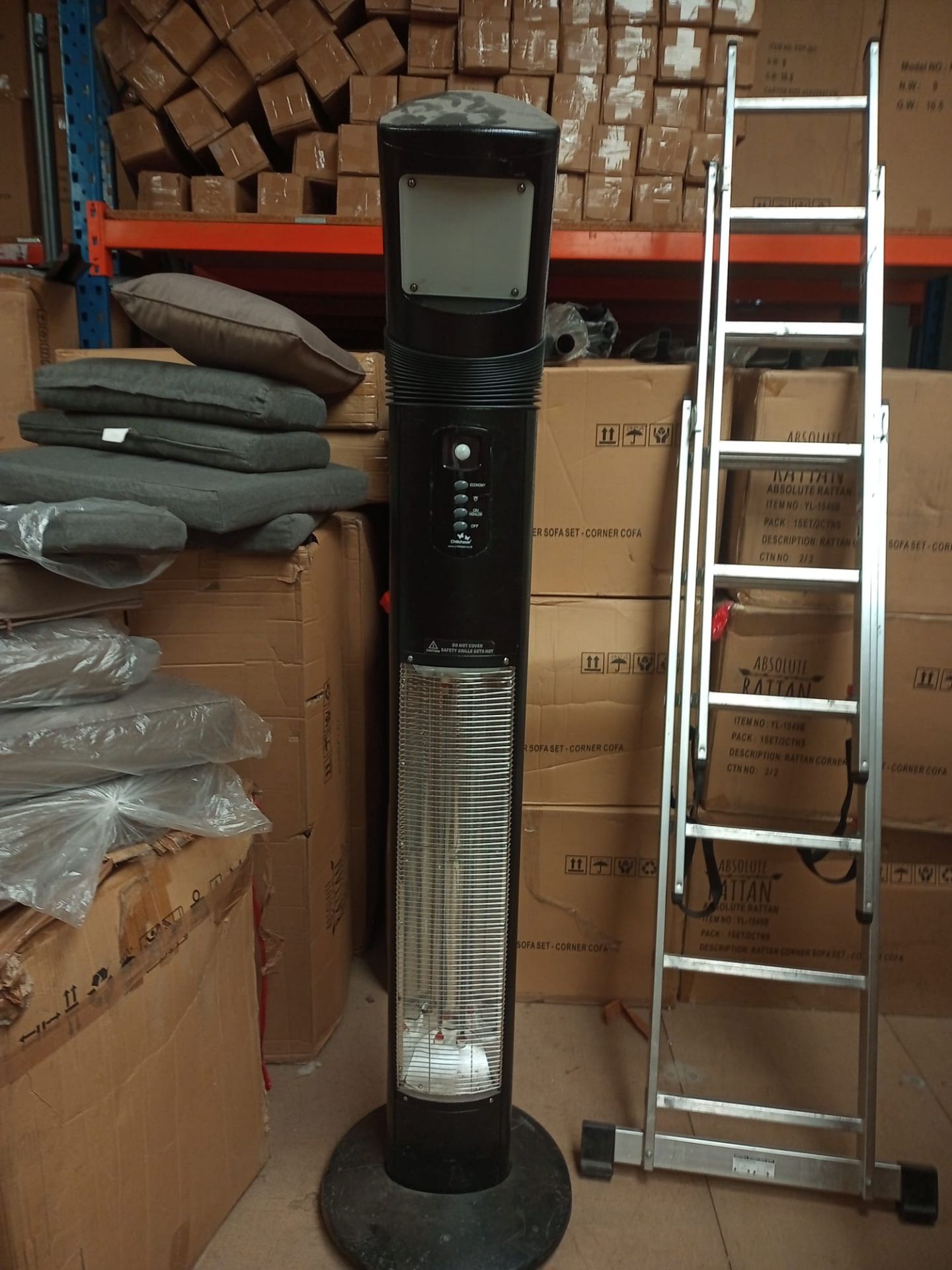 Lot 62. Outside Electric Patio Heater With Light