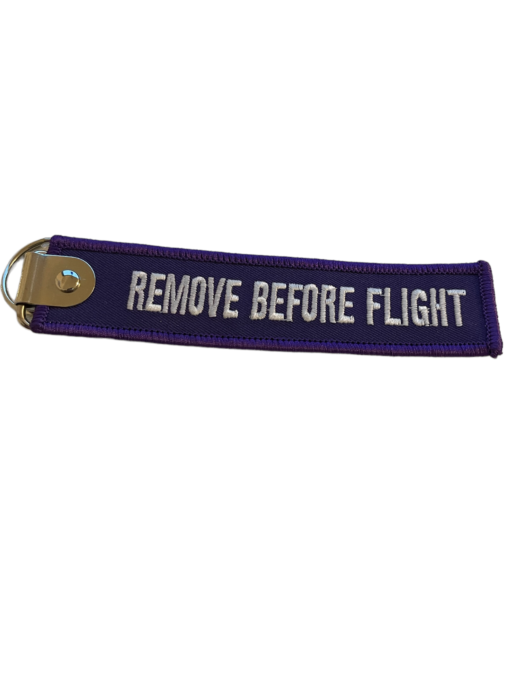 'Remove Before Flight' Purple Keyring Flight Tag