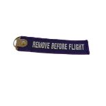 'Remove Before Flight' Purple Keyring Flight Tag