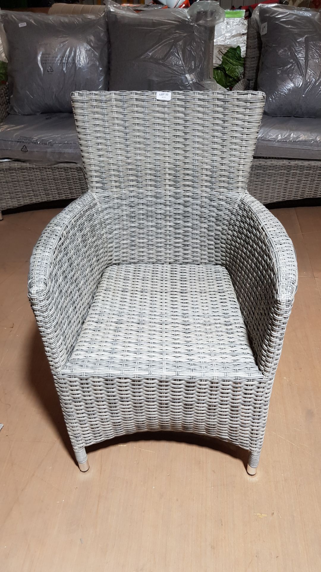 (33/Mez) RRP £90. Hartington Florence Collection Rattan Dining Chair. Dimensions: (H89 x W62 x D6...