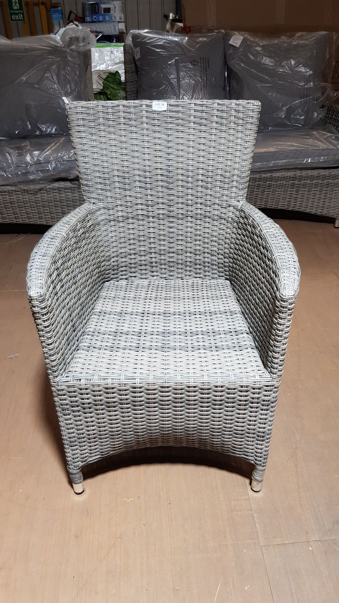 (35/Mez) RRP £90. Hartington Florence Collection Rattan Dining Chair. Dimensions: (H89 x W62 x D6...