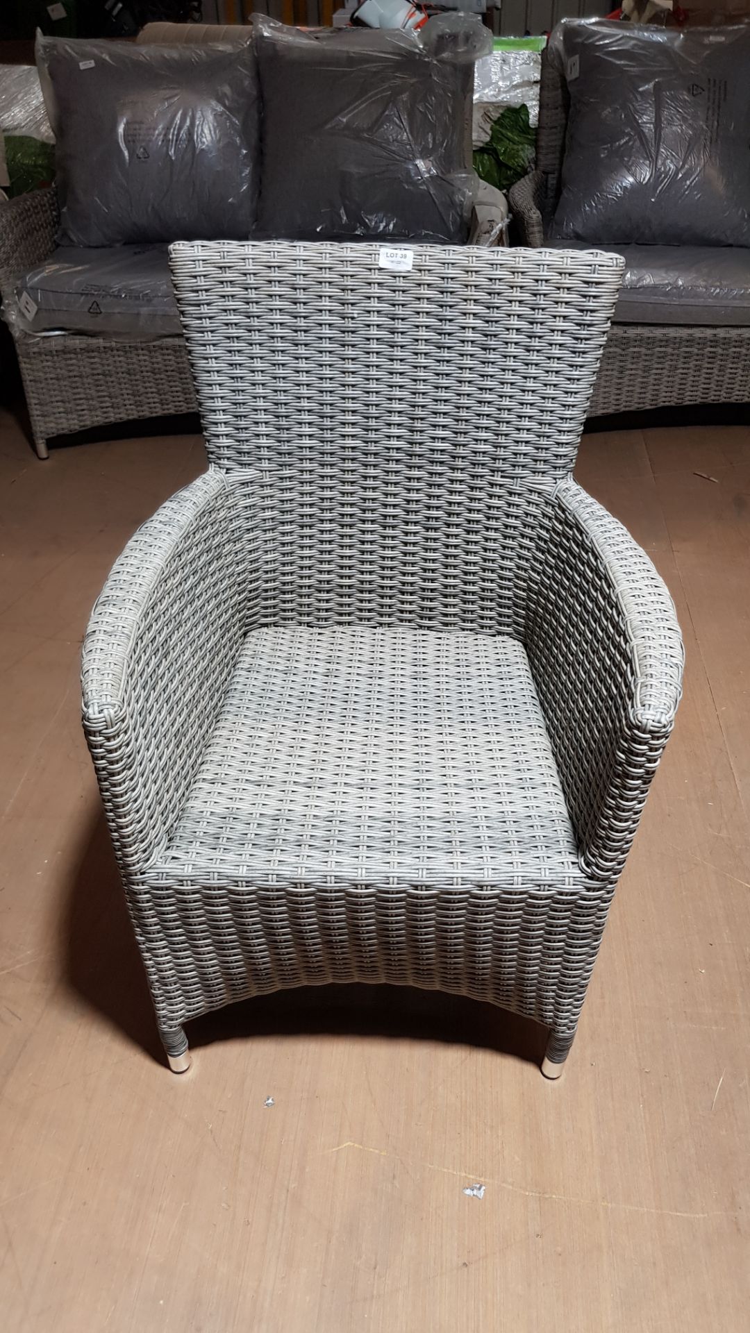 (39/Mez) RRP £90. Hartington Florence Collection Rattan Dining Chair. Dimensions: (H89 x W62 x D6...