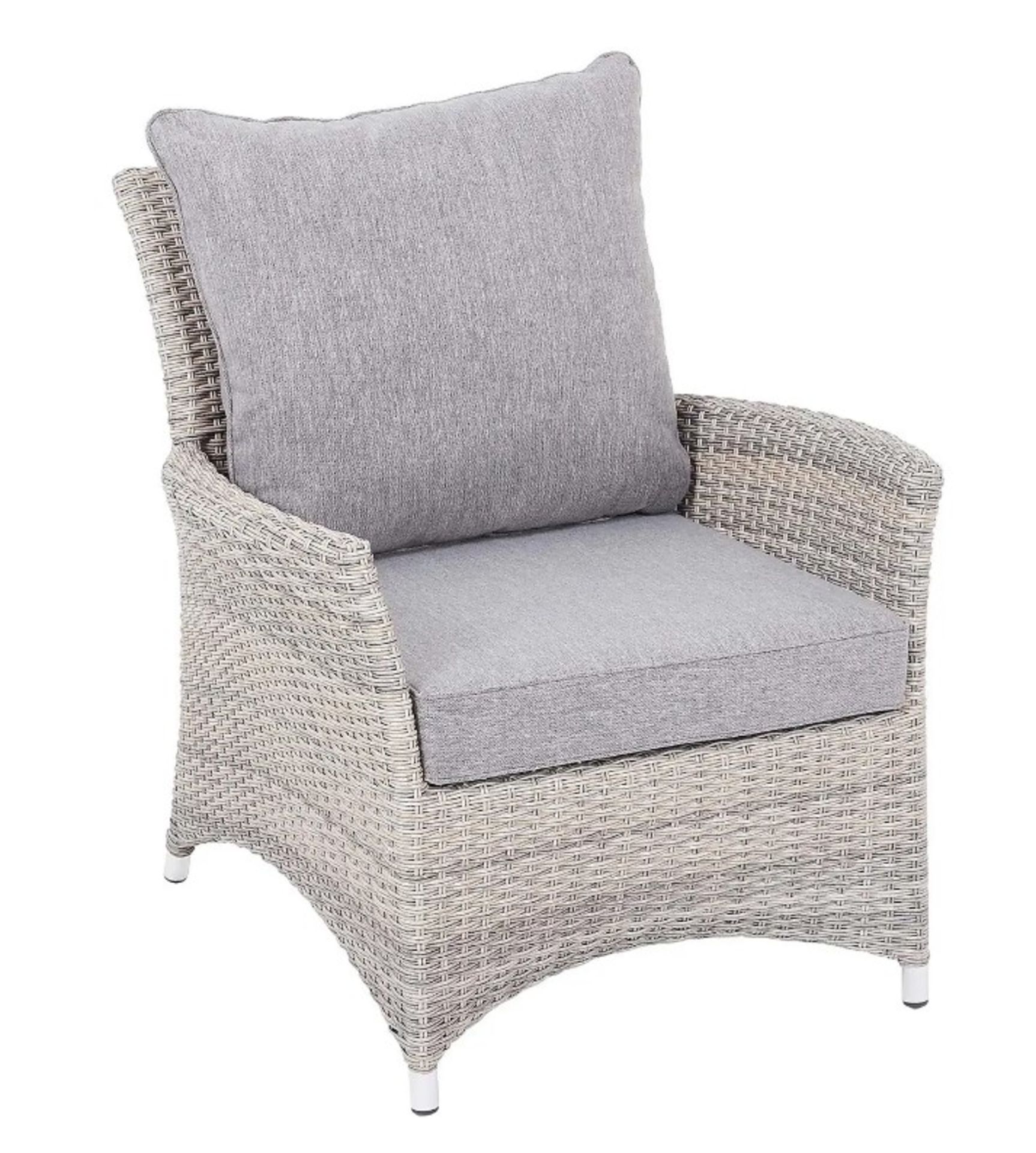 (22/Mez) RRP £150. Hartington Florence Collection Rattan Armchair Chair With 2x Cushion. Dimension.. - Image 2 of 5