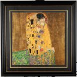 Rare Limited Edition Gustav Klimt ""The Kiss"" with 22ct Gold Inlay