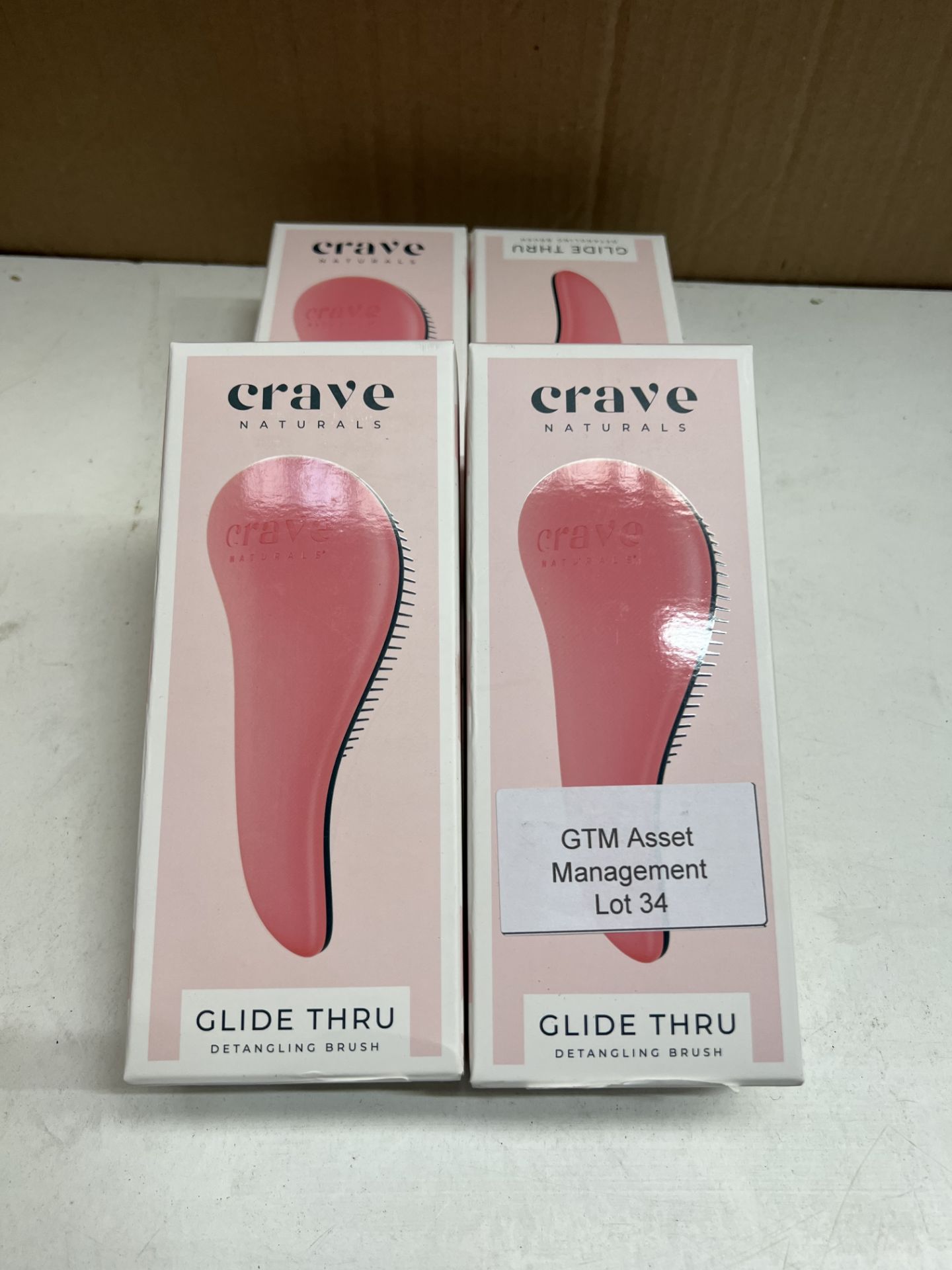 Crave Naturals Glide Thru Detangling Brush X 4. RRP £40 - GRADE A