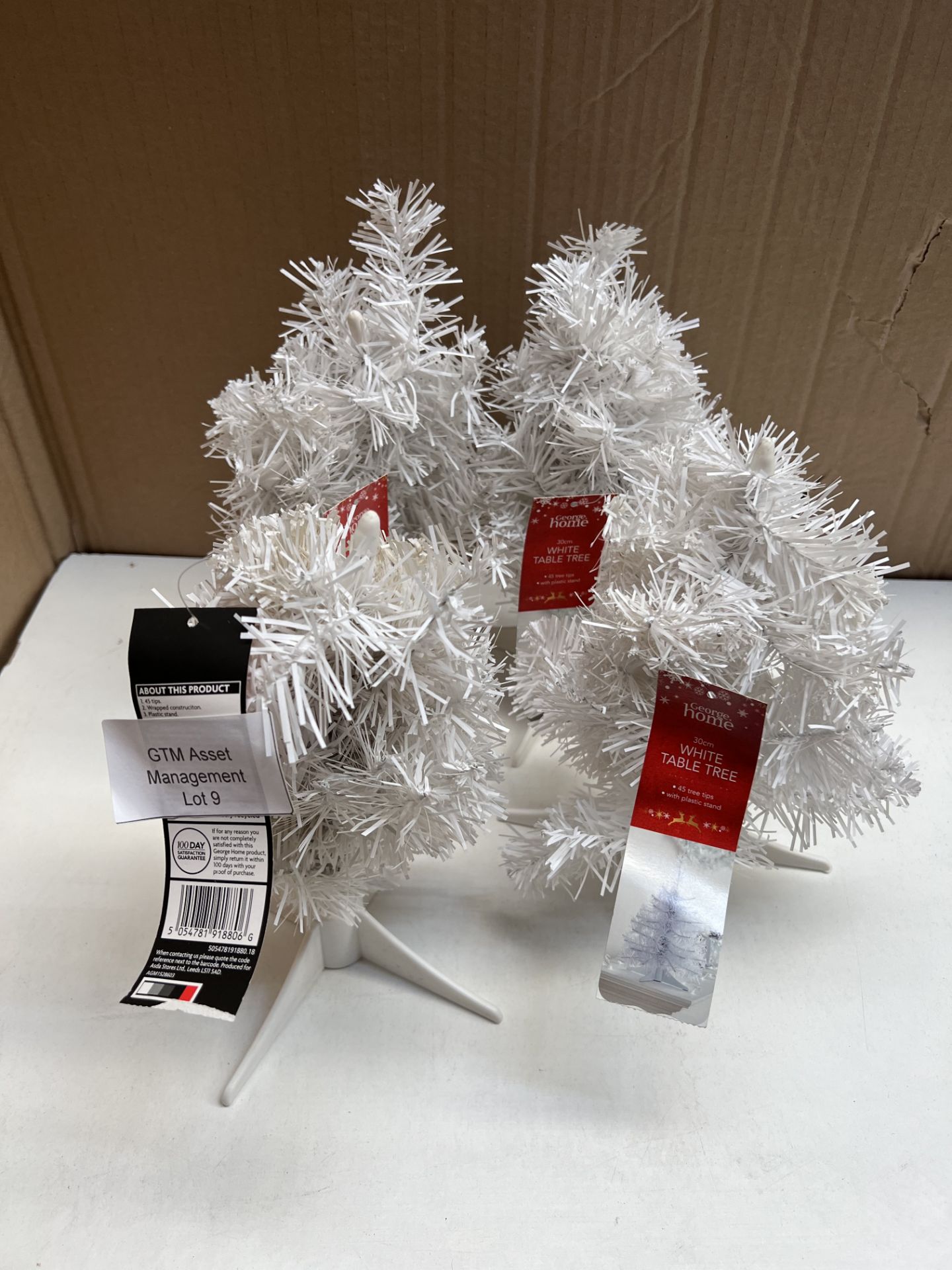 White Xmas Tree 12"" X4. RRP £40 - GRADE A