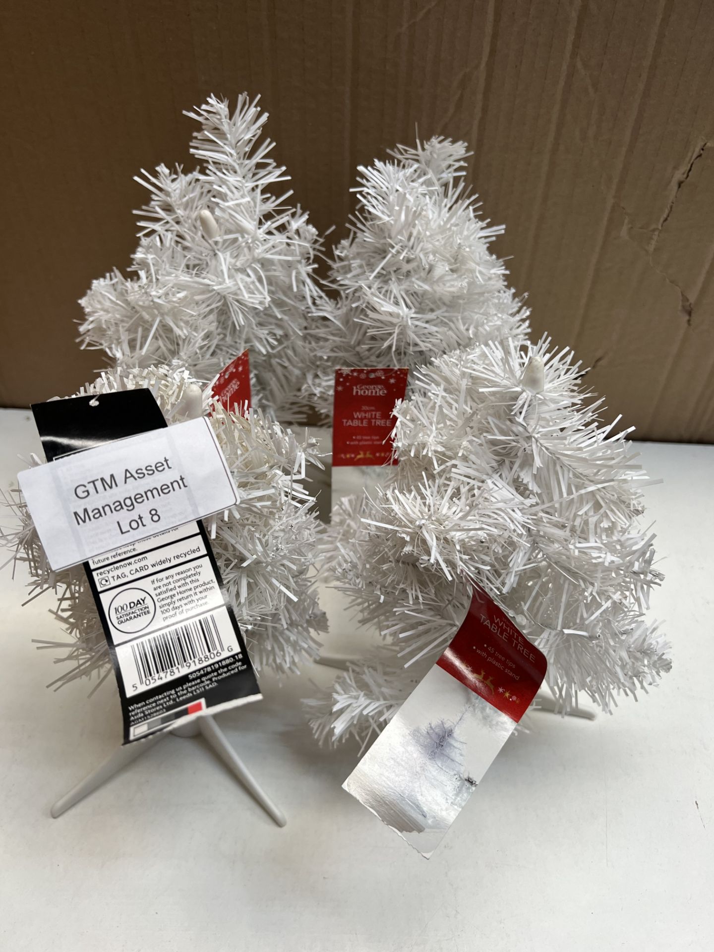 White Xmas Tree 12"" X4. RRP £40 - GRADE A