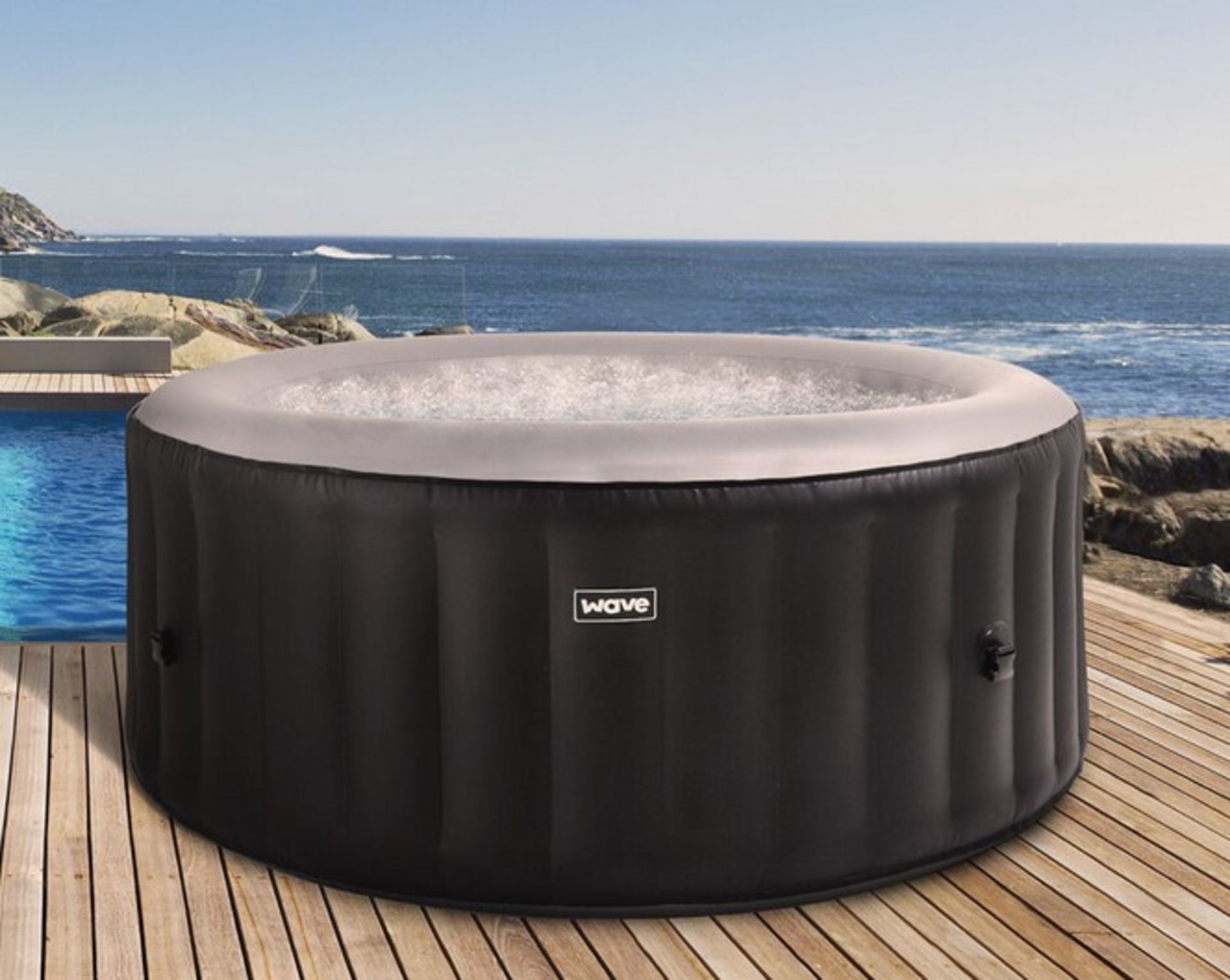 Title: (7/P) RRP £273. Wave Atlantic 4 Person Round Hot Tub With Pump (2x Boxes In Lot)