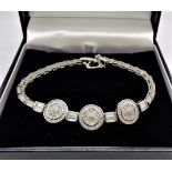 Sterling Silver Matara Diamond Cocktail Bracelet New with Gift Box
