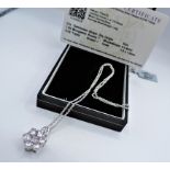 Sterling Silver Morganite & Topaz Pendant Necklace New with Gift Pouch & Certificate