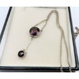 Sterling Silver Amethyst Pendant Necklace