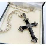 Vintage Italian Cross Pendant Necklace