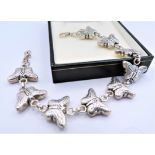 Sterling Silver Butterfly Bracelet with Gift Box