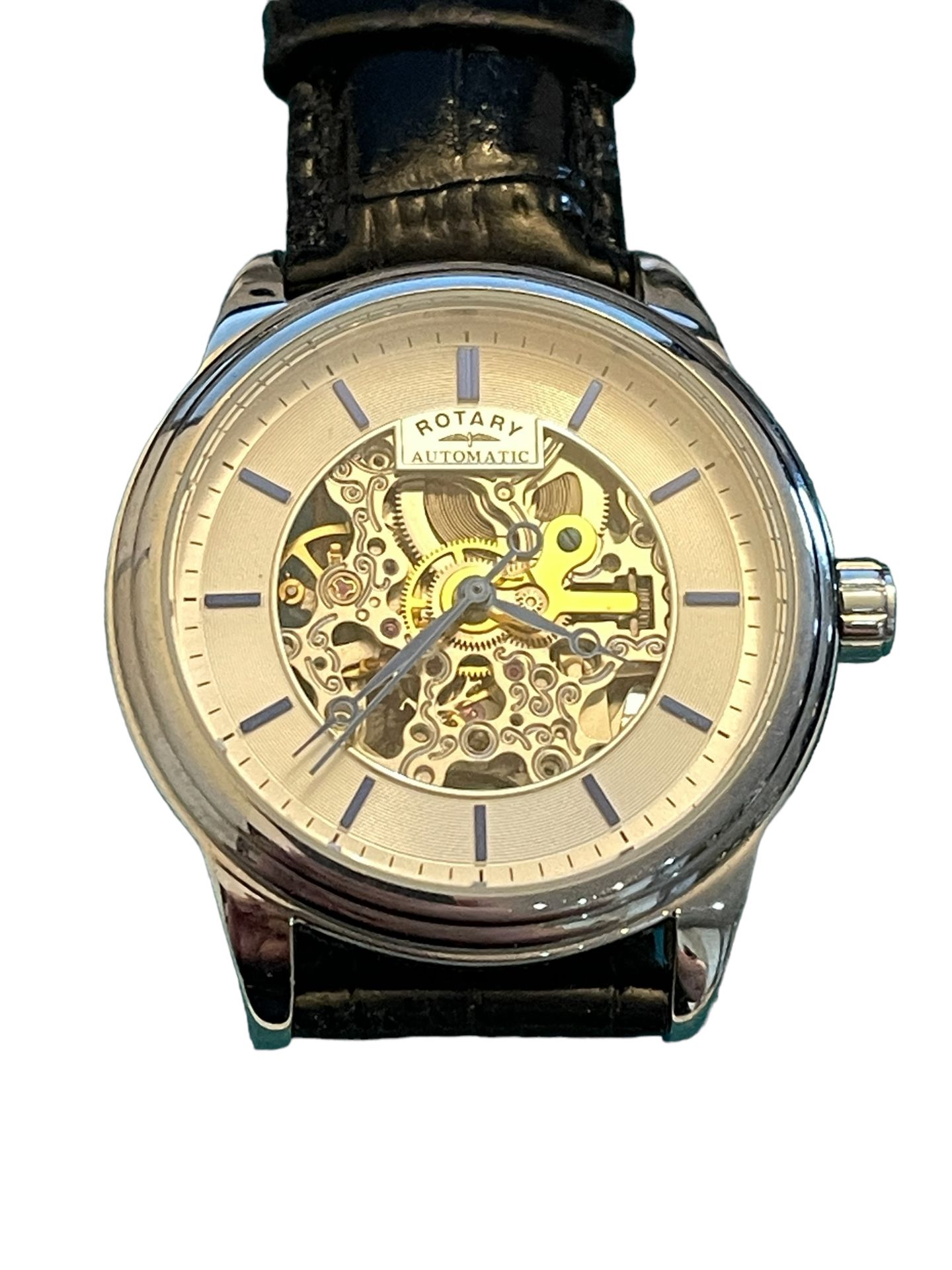 Men’s Rotary Automatic Skeleton Watch - Image 4 of 5