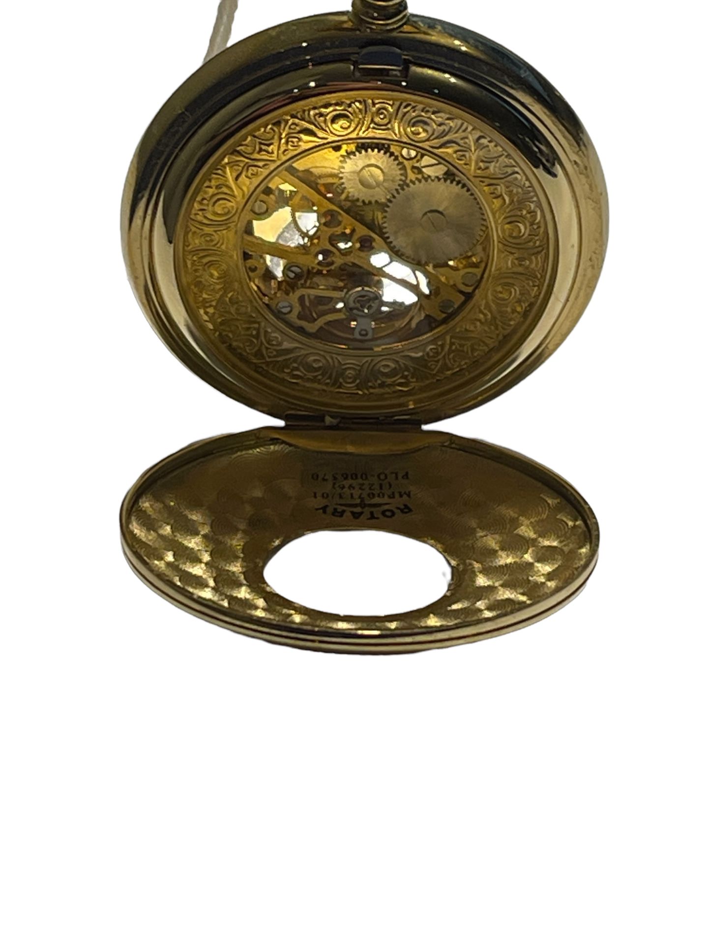 Gold Plated Mechanical Rotary Pocket Watch RRP £209 - Ex Demo from our Private Jet Charter - Image 10 of 11