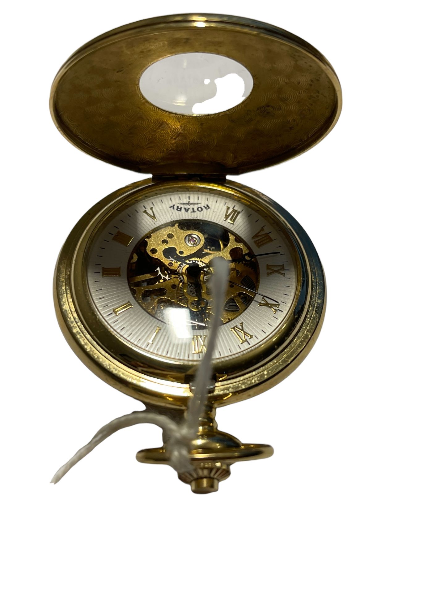 Gold Plated Mechanical Rotary Pocket Watch RRP £209 - Ex Demo from our Private Jet Charter - Image 3 of 11