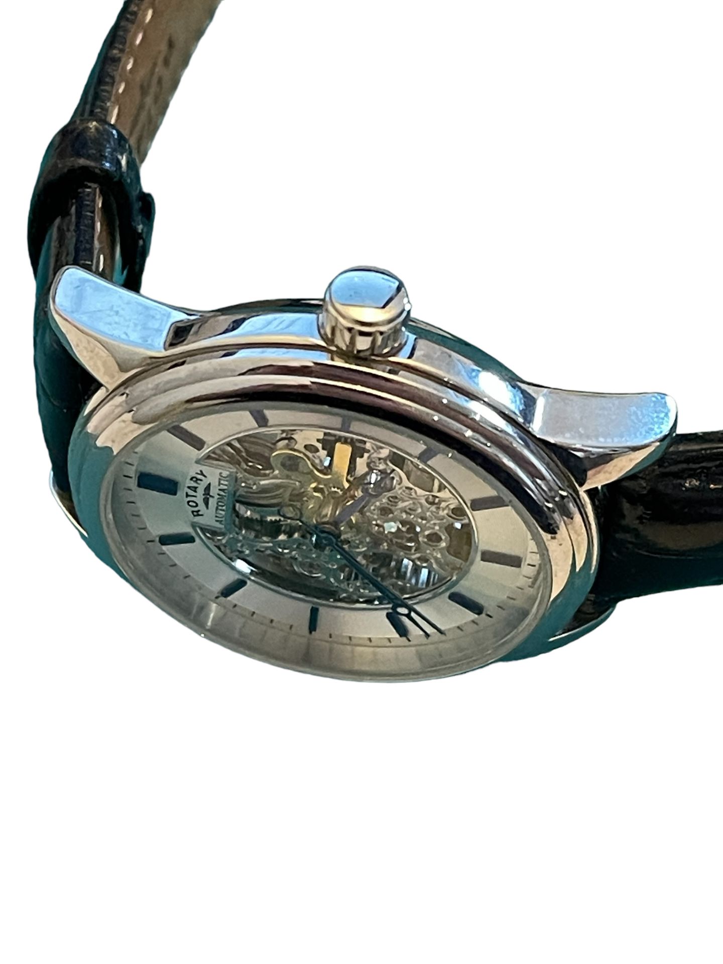 Men’s Rotary Automatic Skeleton Watch - Image 5 of 5