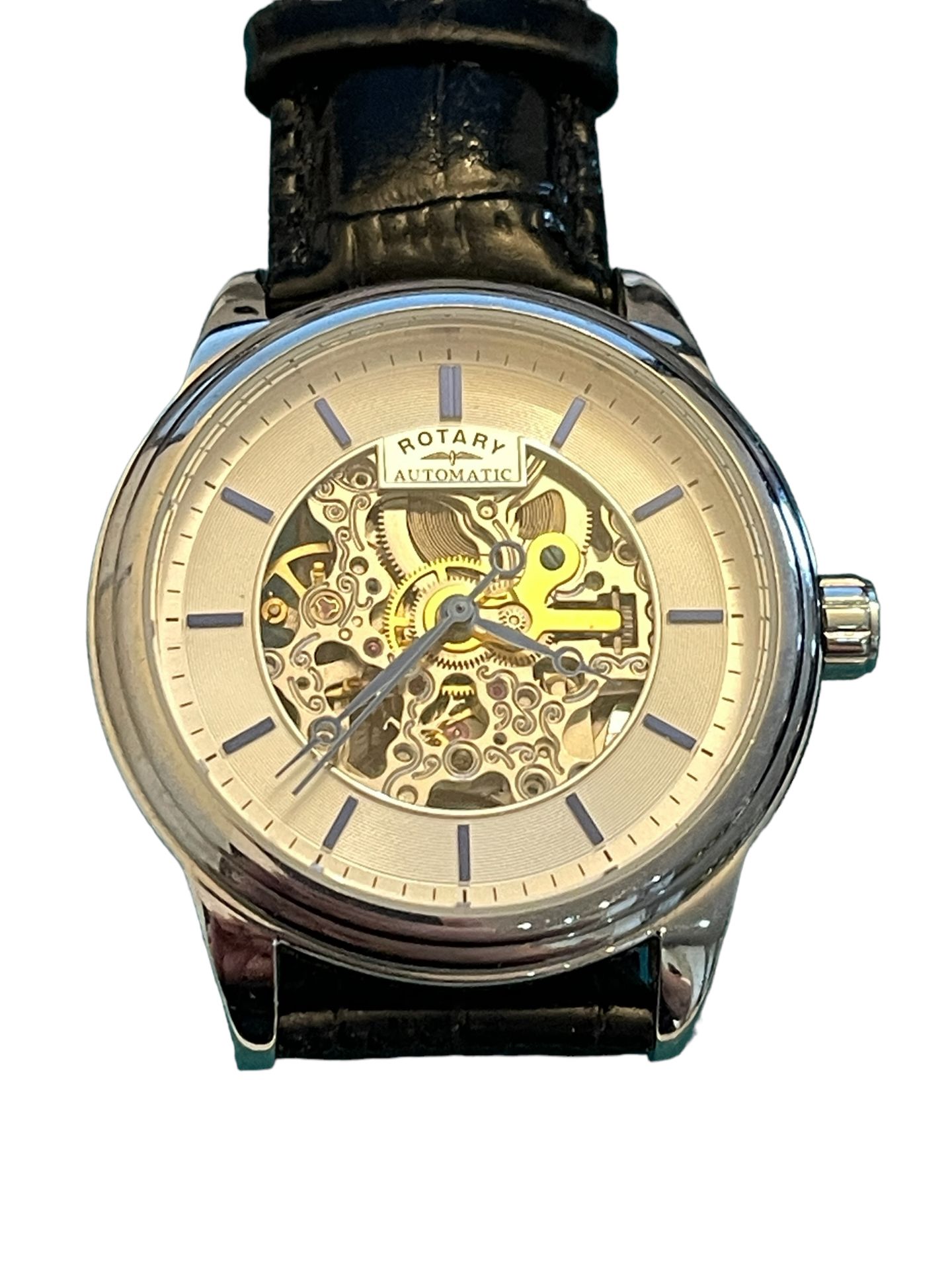 Men’s Rotary Automatic Skeleton Watch - Image 3 of 5