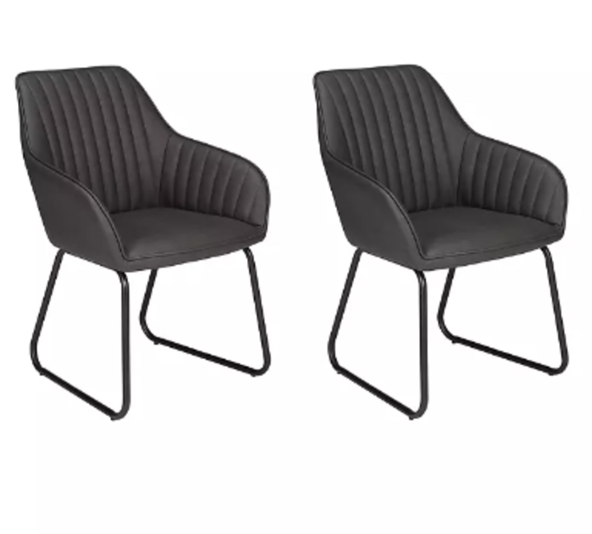 Item Description - John Lewis Brooks Dining Armchairs, Set of 2, Charcoal - Stock Number -...