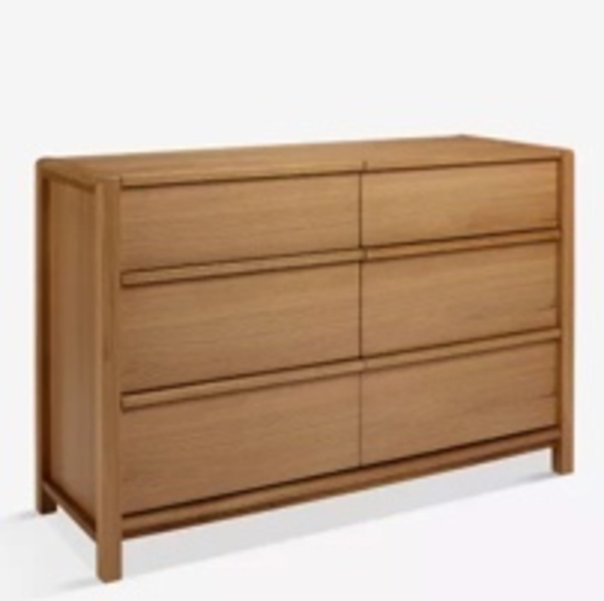 John Lewis Montreal 6 Drawer Wide Chest, Oak RRP £559 small scratch on one drawer