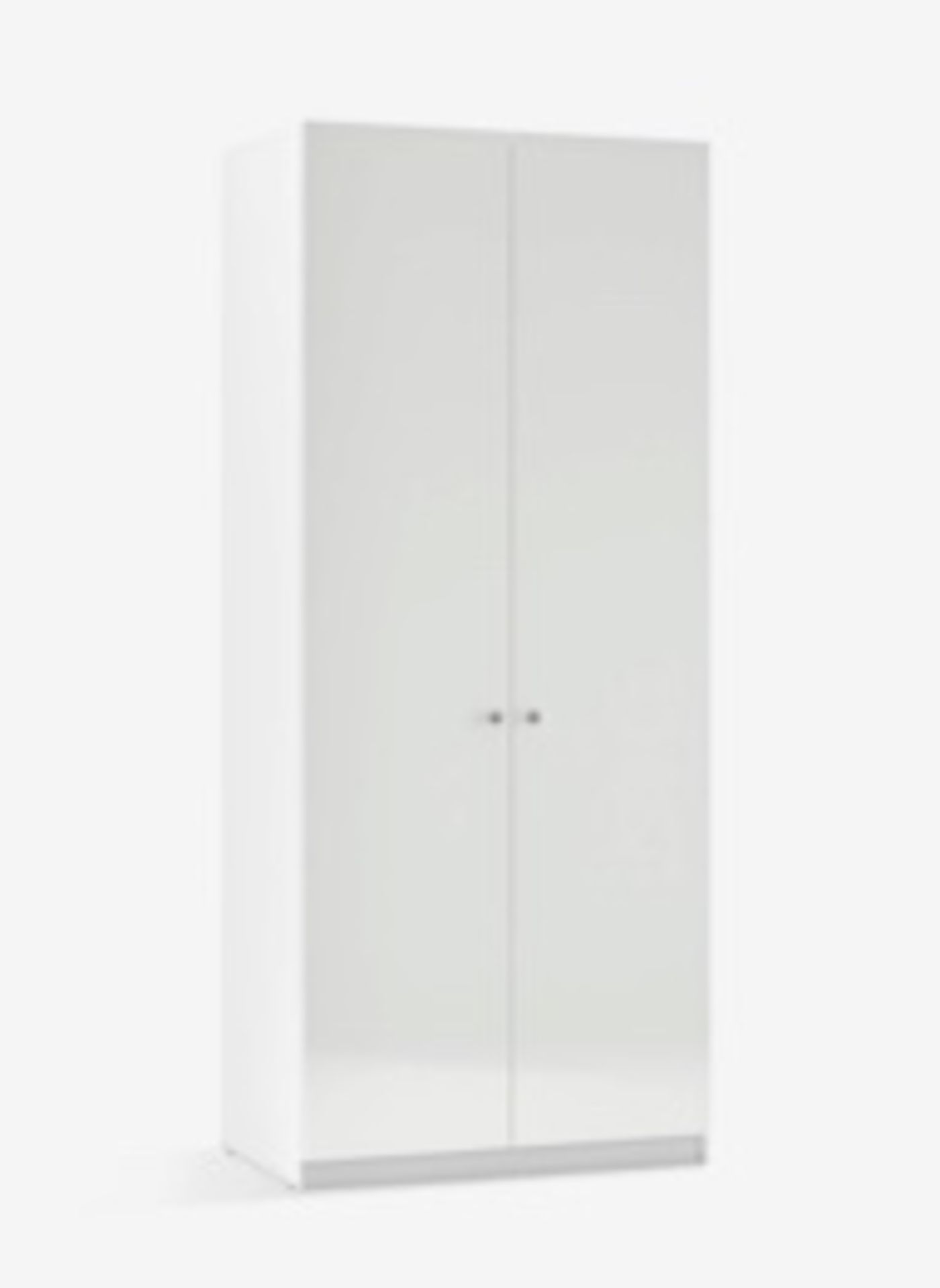 John Lewis ANYDAY Mix it Tall Double Wardrobe, Chrome Knob Handles, Gloss White RRP £275