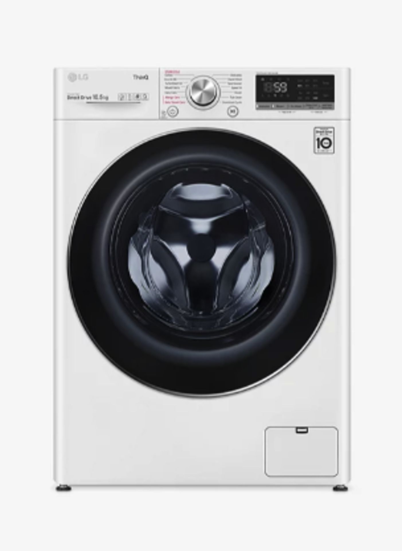 Item Description - LG F4V710WTSE Freestanding Washing Machine, 10.5kg Load, 1400rpm Spin, White...