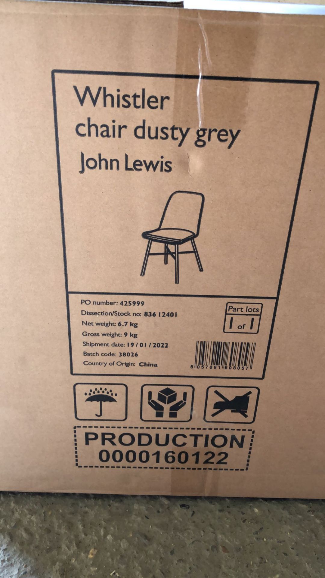 John Lewis ANYDAY Whistler Dining Chair, Dusty Grey RRP £99 - Image 2 of 2