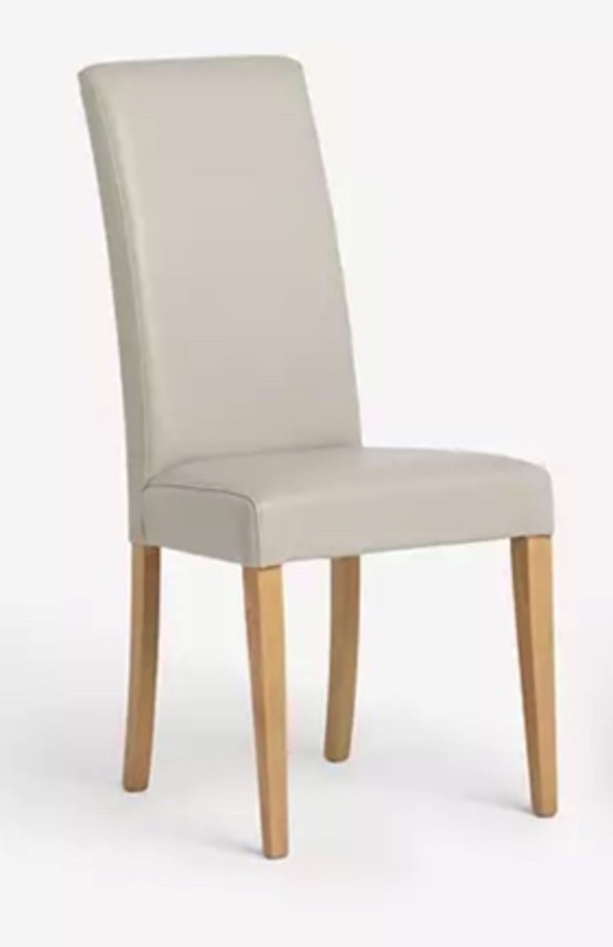 John Lewis ANYDAY Slender Faux Leather Dining Chair Taupe RRP £89