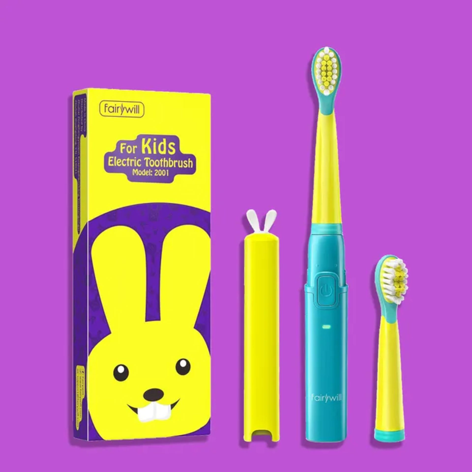 Brand New Fairywill Children's Rabbit Character Electric Toothbrush