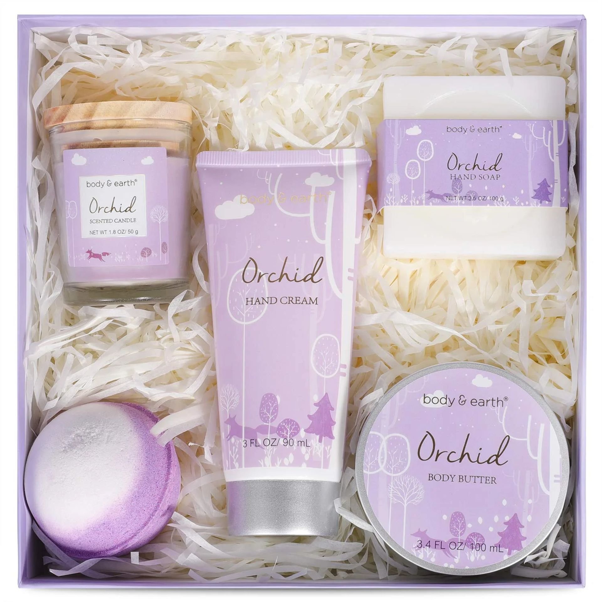 New Packaged Body & Earth Orchid Bath Gift Set Orchid Scent - Image 4 of 4