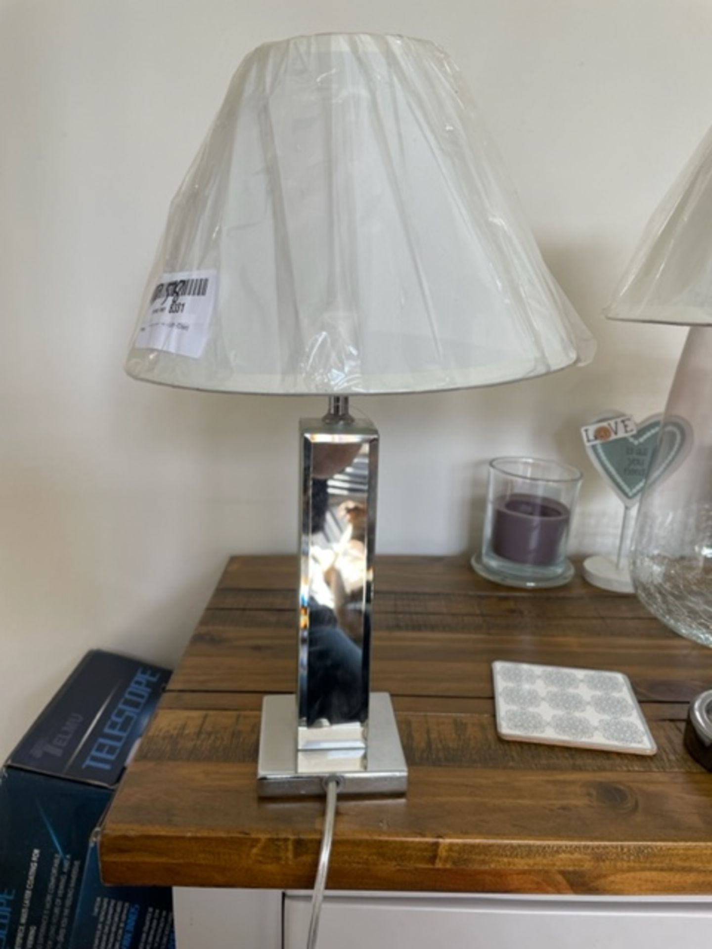 Brand New Mirrored Table Lamp Or Bedside Lamp