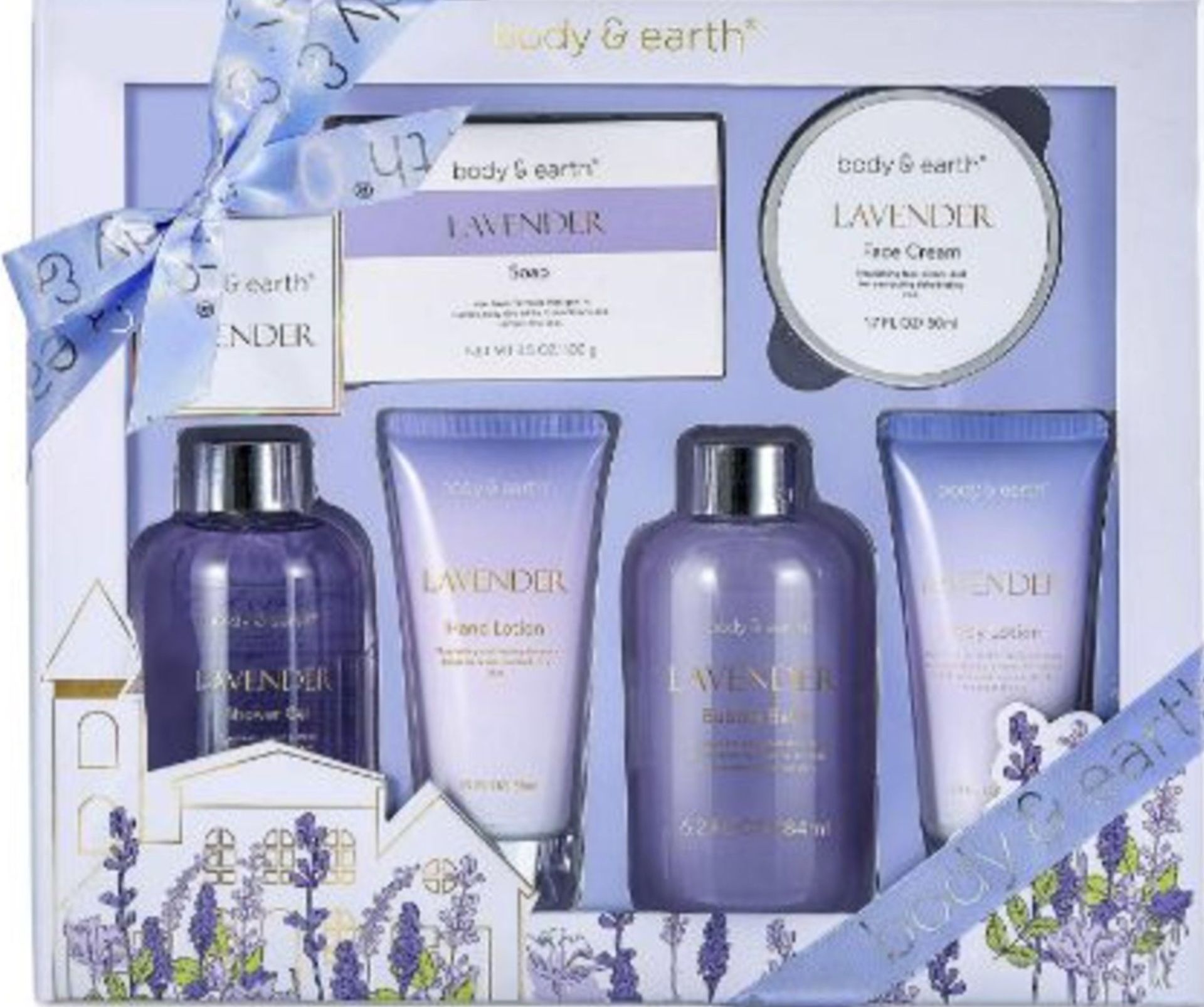 Bath and Body Gift Set - Luxurious 6 Pcs Bath Kit for Women, Body and Earth Spa Set