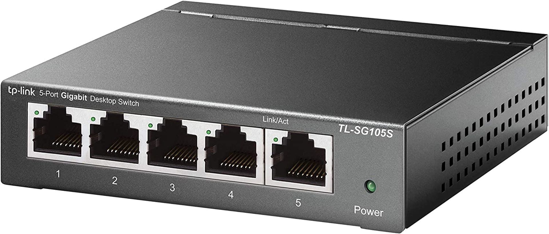 TP-Link TL-SG105S, 5 Port Gigabit Ethernet Network Switch. RRP £19.99 - GRADE U
