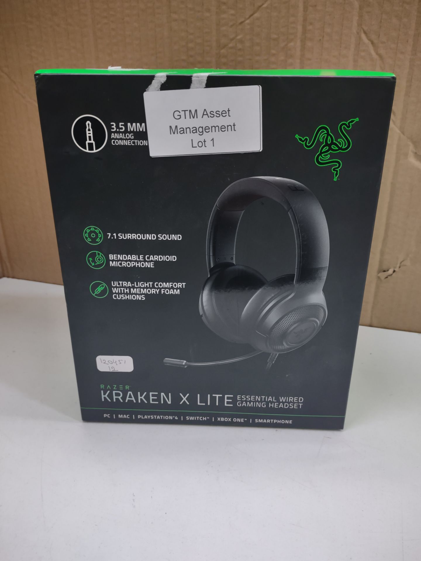 Razer Kraken X Lite Ultralight Gaming Headset: 7.1 Surround Sound. RRP £29.99 - GRADE U - Image 2 of 2