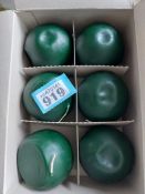 Box of Green Ball Candles x 2. 10 Packs of 4. Approx. 7 Cm Code 919