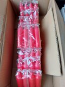 Red Candles. 10 Packs of 4 Approx. 10 Cm Long