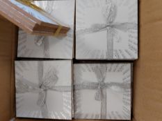 Box of 96 Coasters White With Gold Or Silver Edging Approx. RRP £144