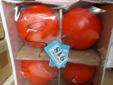 Box of 4 Large Red Ball Candles. Approx. 10 Cm Diameter Code 918