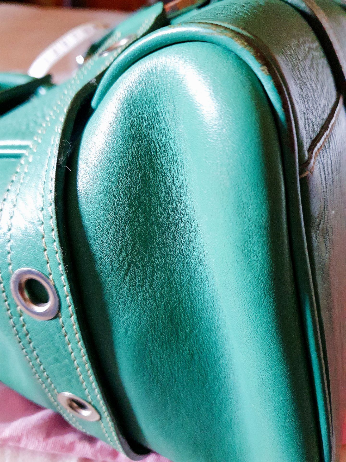 Luella Bartley Vintage 'Giselle' Green Leather Bag - Image 12 of 14