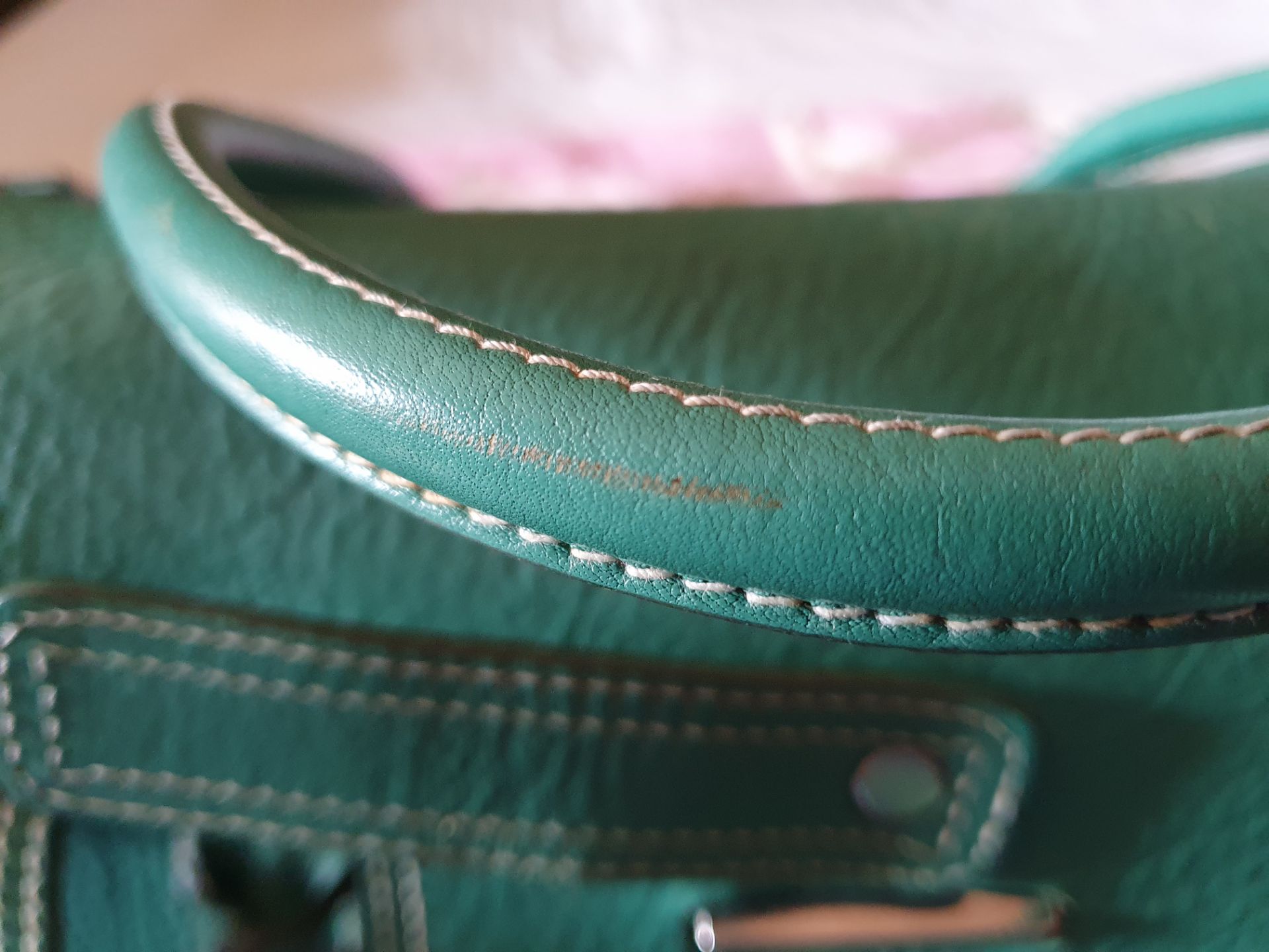 Luella Bartley Vintage 'Giselle' Green Leather Bag - Image 13 of 14