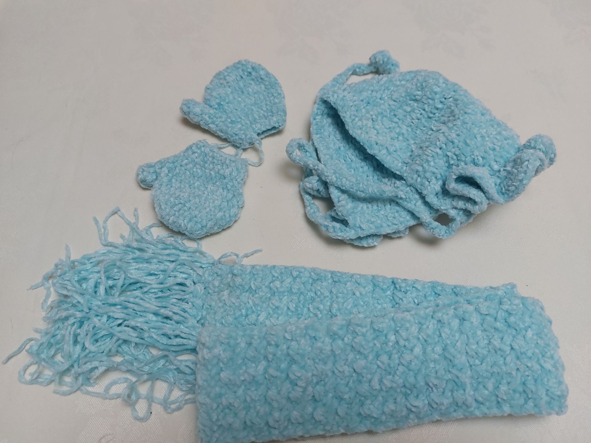 Pink And Blue Hat Scarf And Gloves Sets Baby - Image 6 of 11